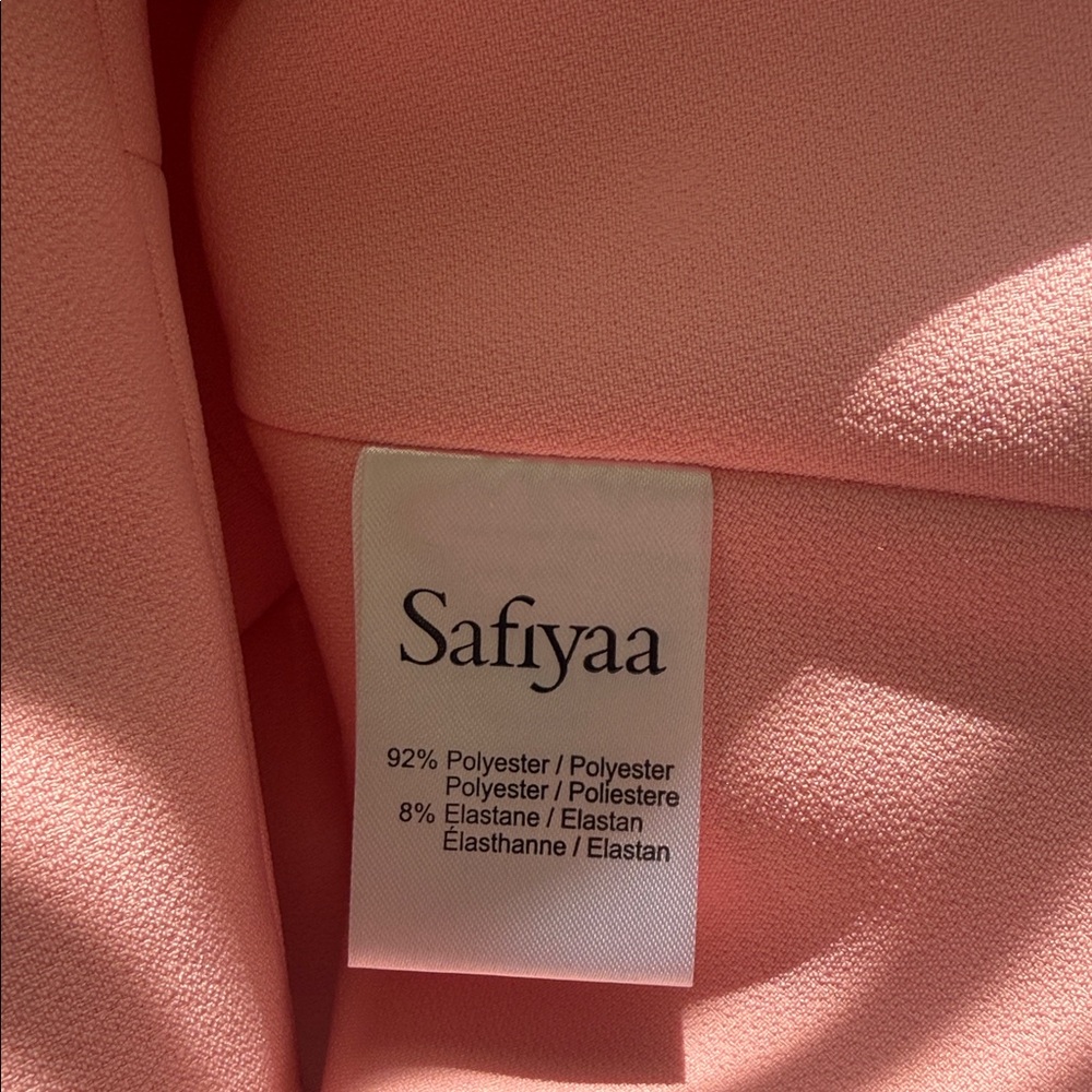 Safiyaa Coral Pink Peplum Top - Picture 5 of 6